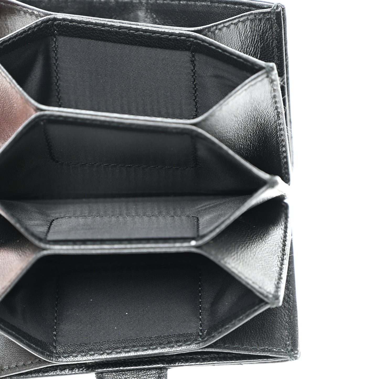 Lambskin Cannage Lucky Badges Lady Dior 5-Gusset Card Holder Black