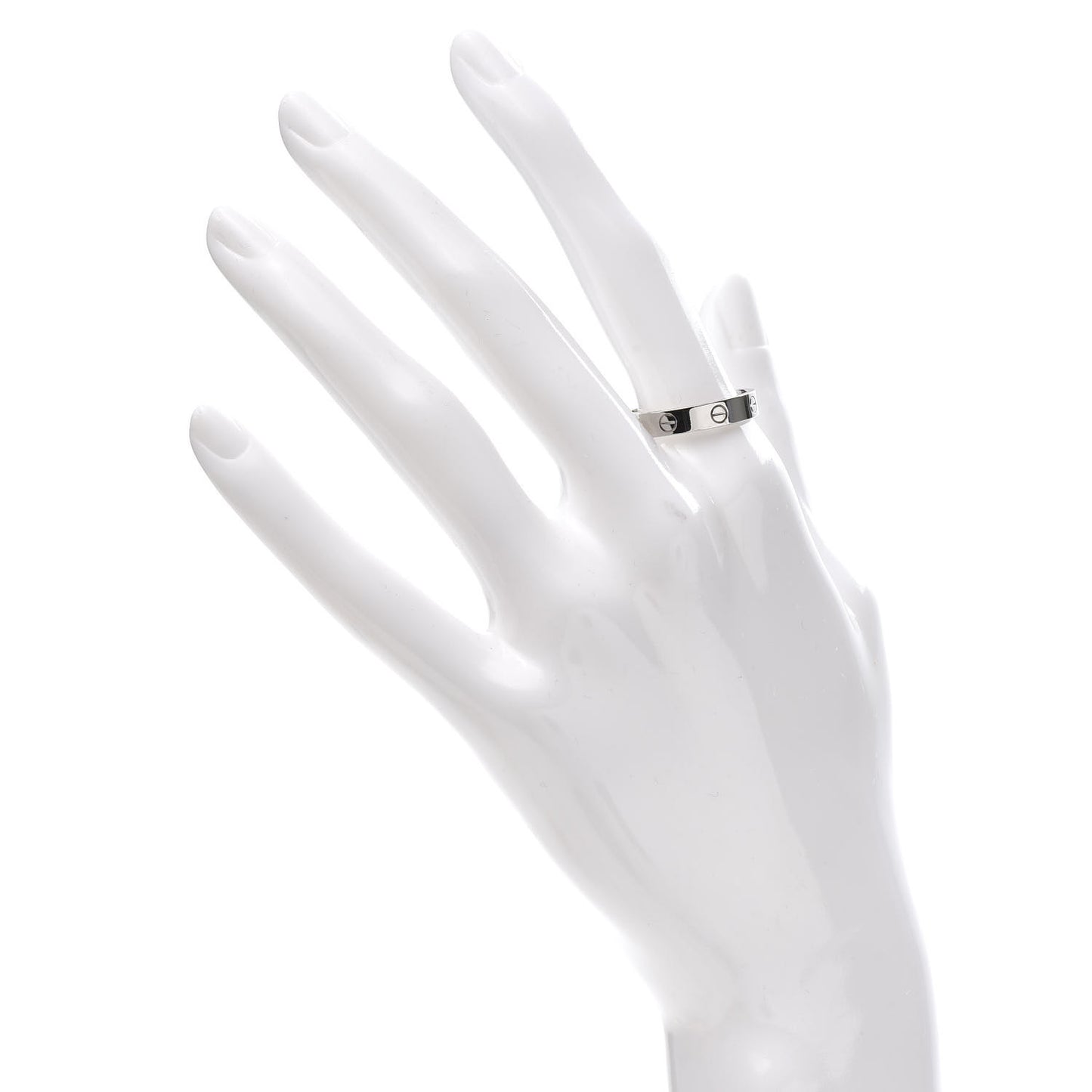 18K White Gold 3.5mm LOVE Wedding Band Ring 58 8.25