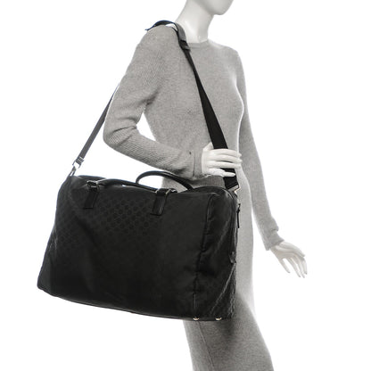 Gucci Nylon Monogram Large Duffle Bag Black 2 of 7