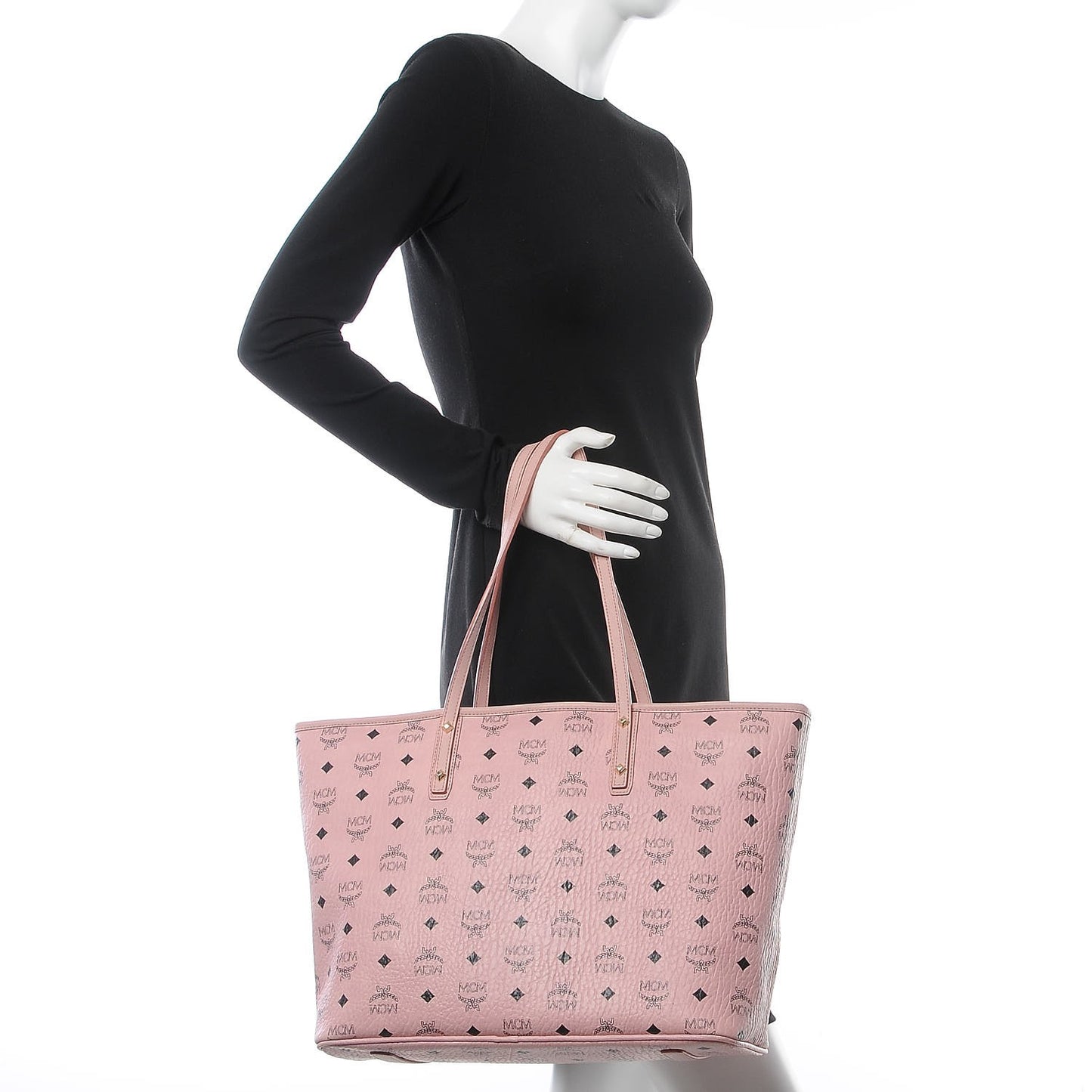 Visetos Medium Anya Zip Top Shopper Tote Pink