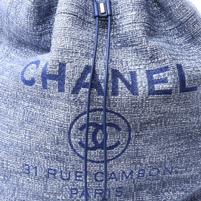 Chanel Canvas Large Deauville Backpack Blue 10 of 10