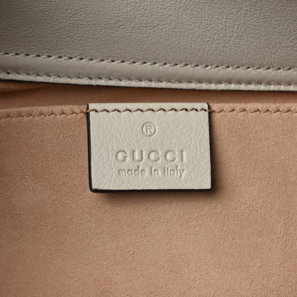 Gucci Wonka Grain Calfskin Small Diana Tote Bag Mystic White Orange Fluo 6 of 9