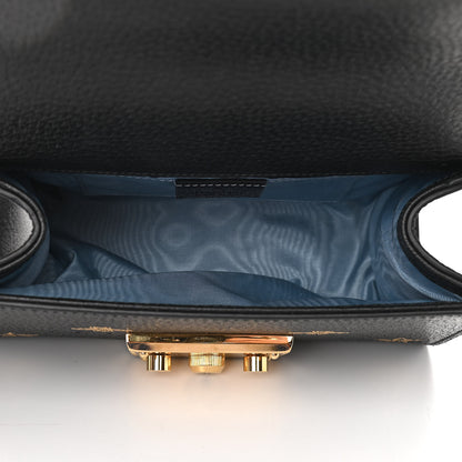 Gucci Grained Calfskin Bee Star Small Padlock Shoulder Bag Black 5 of 11