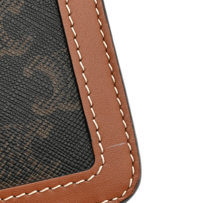 Celine Triomphe Canvas Calfskin Enveloppe Bag Tan 10 of 10