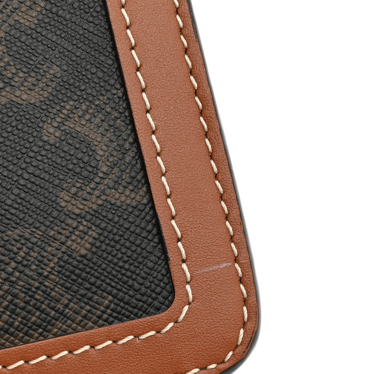 Triomphe Canvas Calfskin Enveloppe Bag Tan