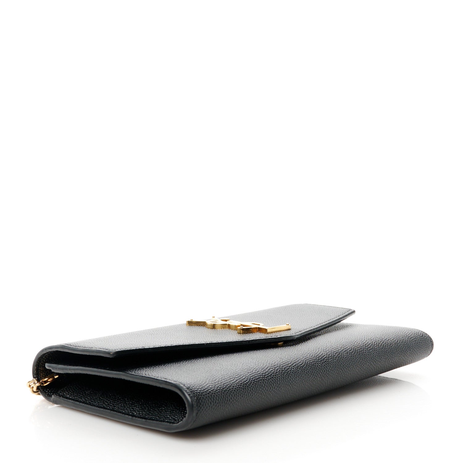 Saint Laurent Grain De Poudre Uptown Chain Wallet Black 4 of 11