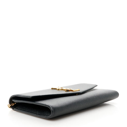 Saint Laurent Grain De Poudre Uptown Chain Wallet Black 4 of 11
