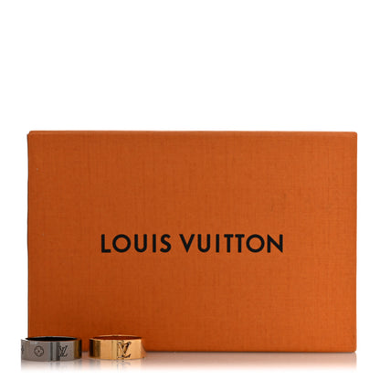 Louis Vuitton Metal LV Instinct Set of 2 Rings L 63 10.25 Silver Gold 8 of 8
