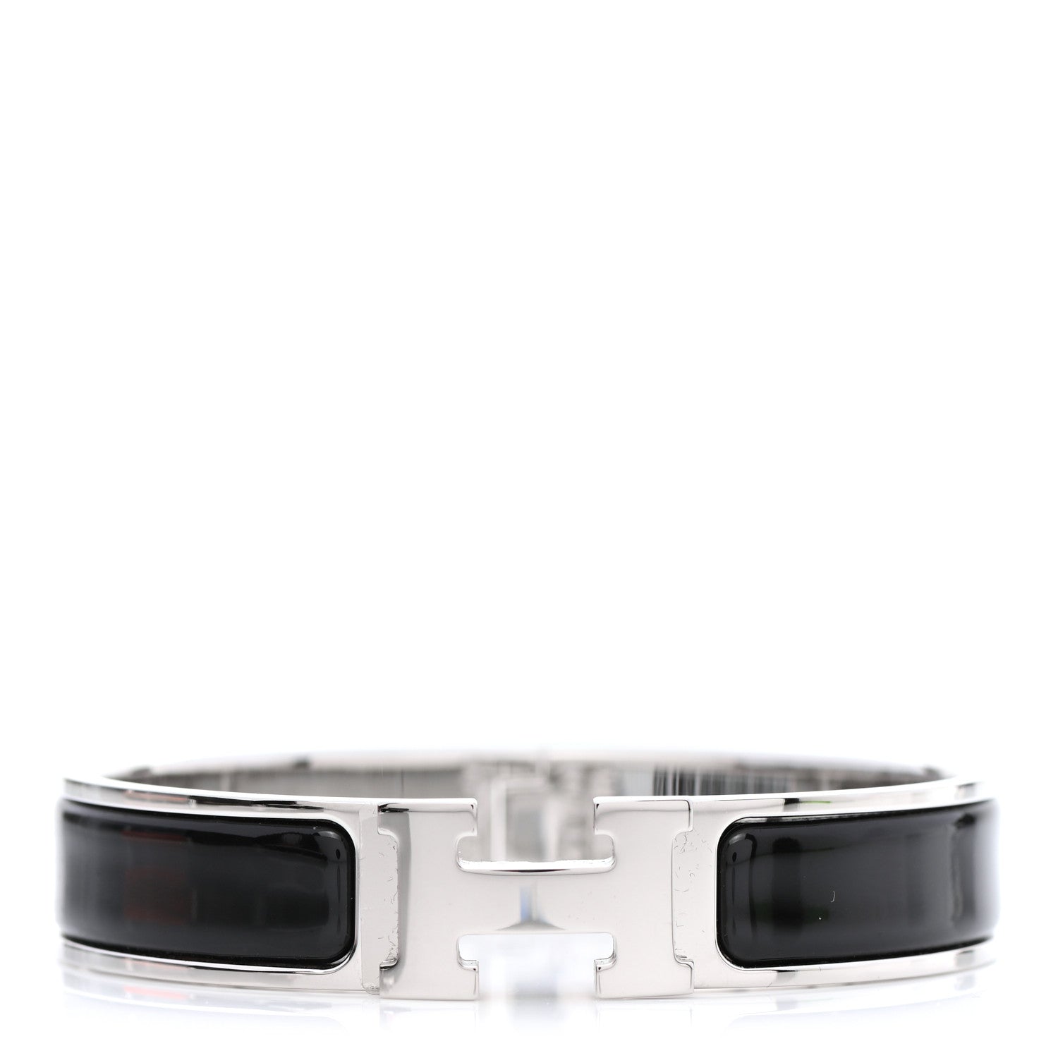 Hermes Enamel Narrow Clic Clac H Bracelet PM Black 1 of 5