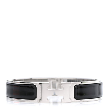 Hermes Enamel Narrow Clic Clac H Bracelet PM Black 1 of 5