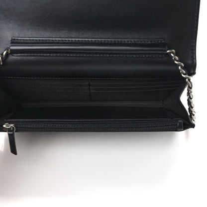 Chanel Calfskin Chain 20s Signe Wallet on Chain WOC Black 5 of 14