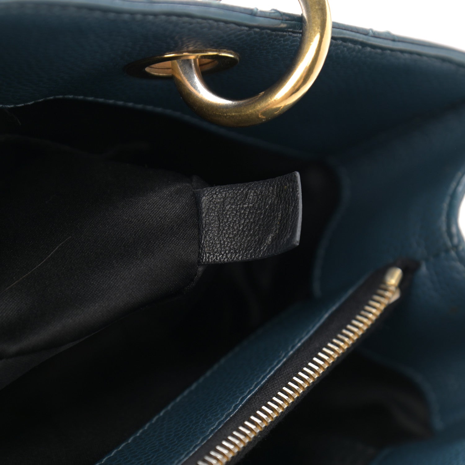 Chanel Caviar Quilted Grand Shopping Tote GST Dark Navy Blue 6 of 12