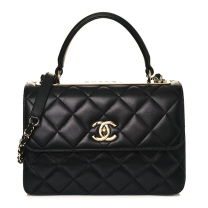Chanel Lambskin Quilted Small Trendy CC Dual Handle Flap Bag Black 1 of 17
