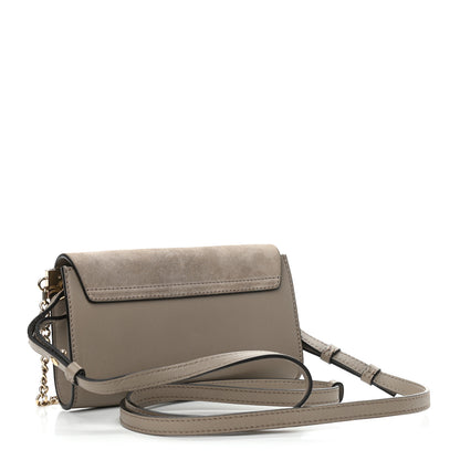 Chloe Suede Calfskin Mini Faye Shoulder Bag Motty Grey 3 of 12
