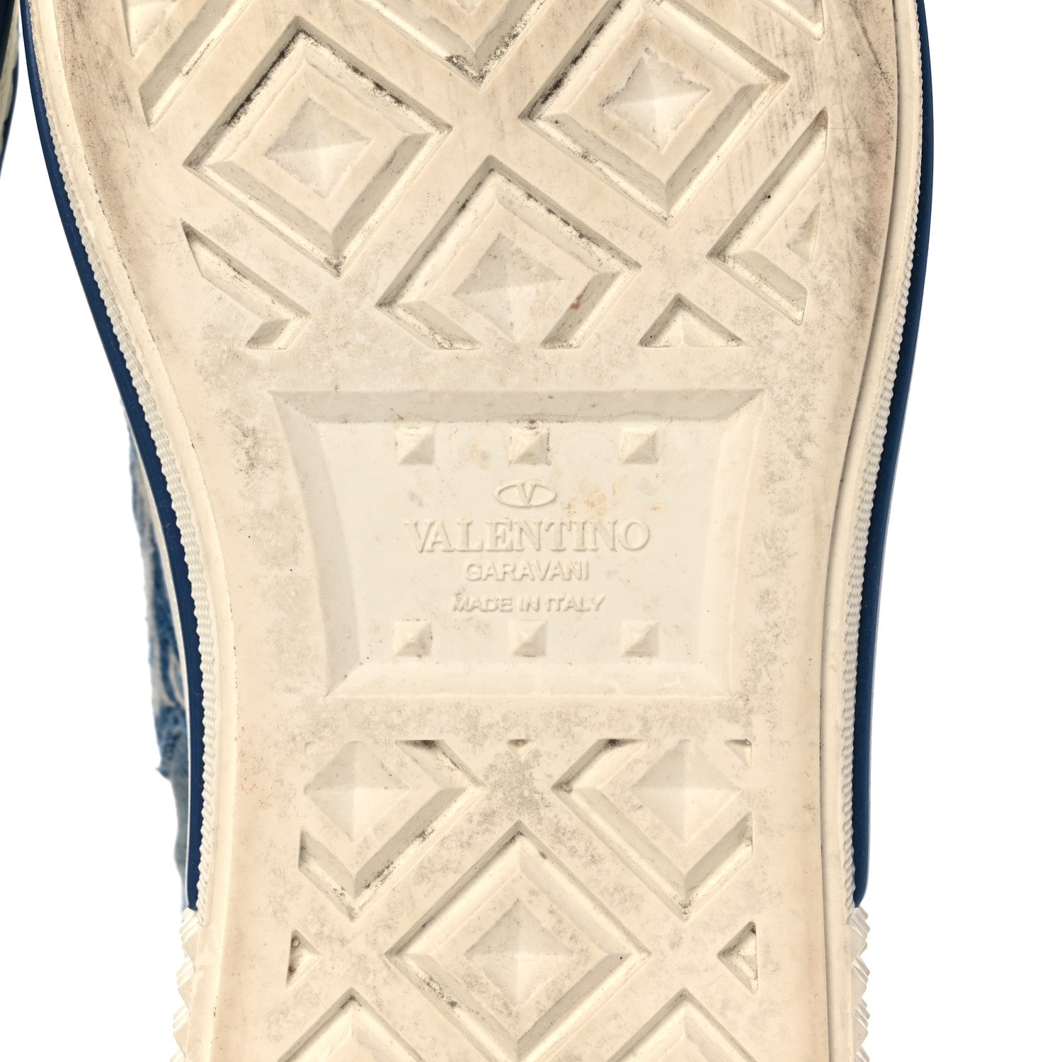 Valentino Garavani Denim Butterfly Embroidered Sneakers 38 Light Denim 6 of 13
