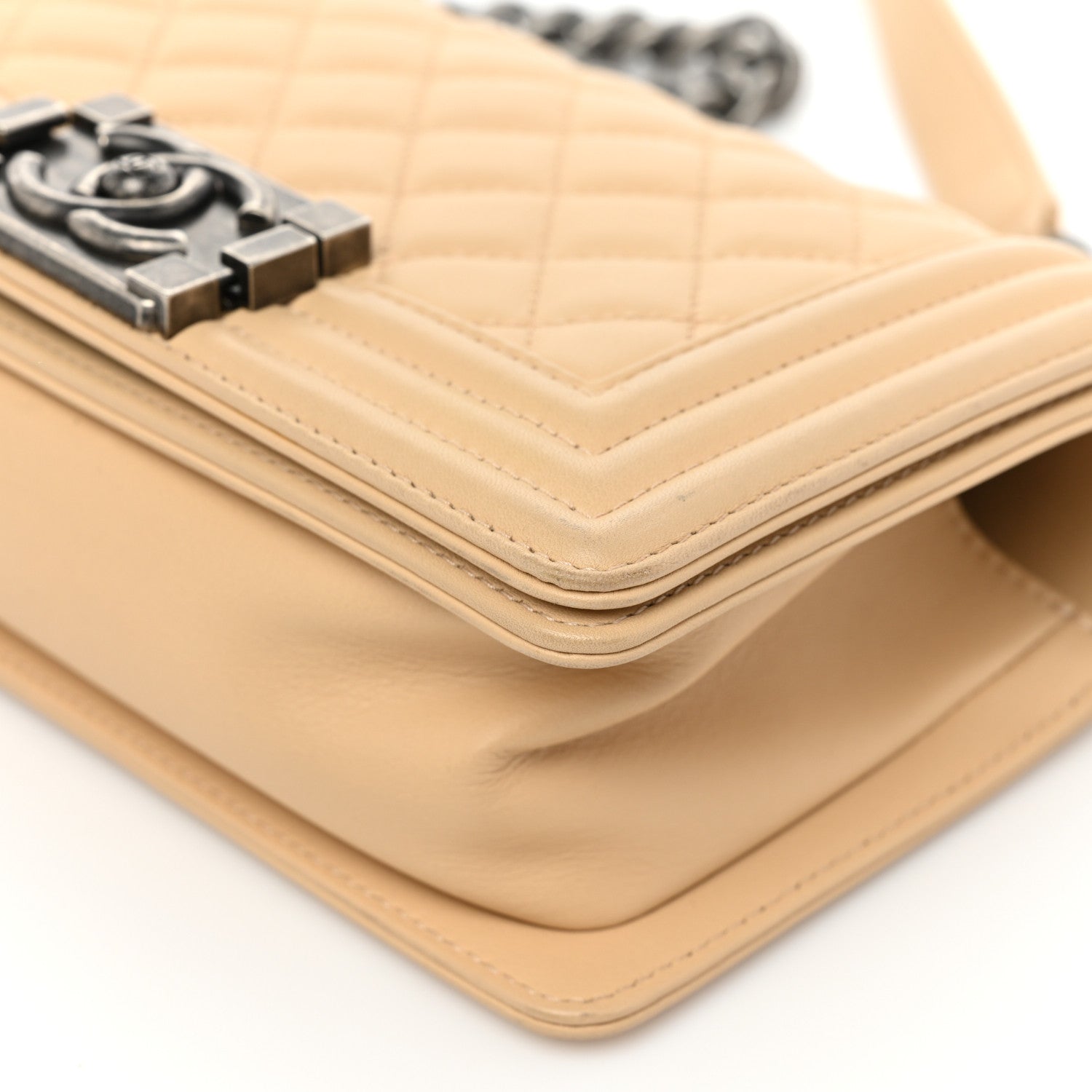 Chanel Calfskin Quilted Small Boy Flap Beige 10 of 18