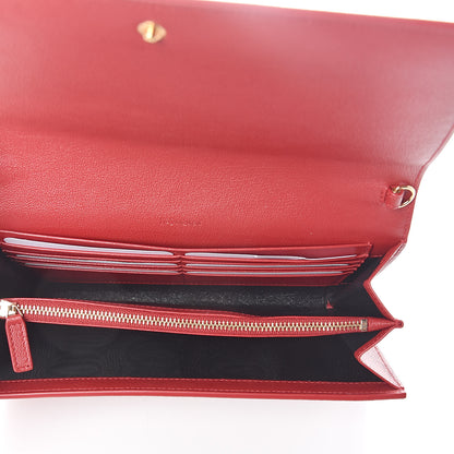 Saint Laurent Calfskin Belle de Jour Chain Clutch Rouge Orient 5 of 9