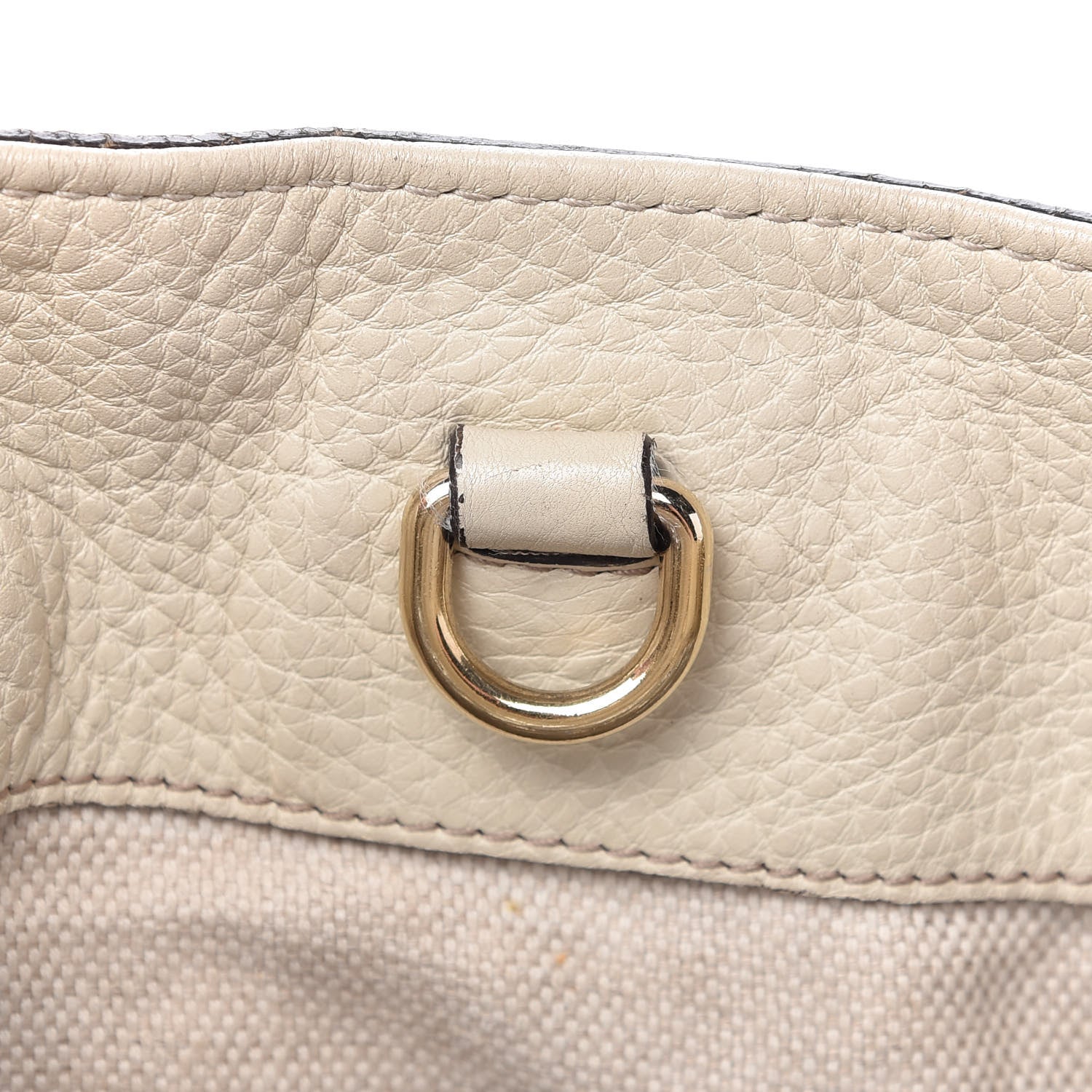 Gucci Pebbled Calfskin Medium Soho Chain Shoulder Bag Off White 11 of 11