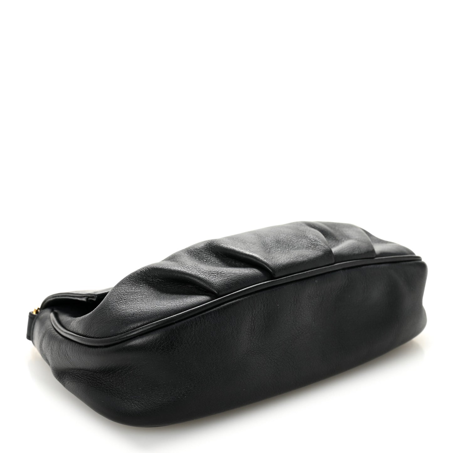 Vitello Flamingo Fendista Pouchette Crossbody Black