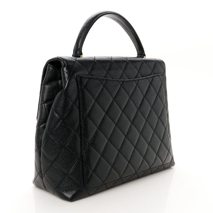 Chanel Caviar Quilted Jumbo Kelly Flap Black 3 of 12
