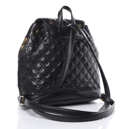 MCM Calfskin Quilted Studded Backpack Black 3 of 12