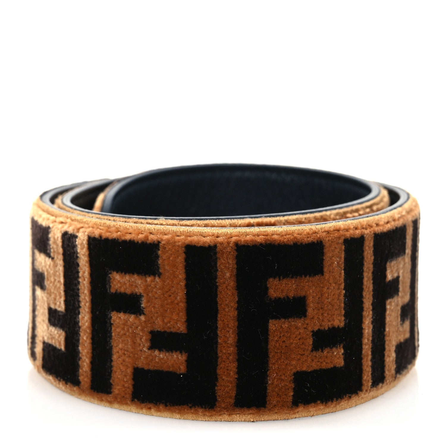Fendi Velvet Tapestry FF Strap You Tobacco 2 of 5