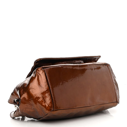 Chanel Patent Accordion CC Flap Bronze 4 of 15