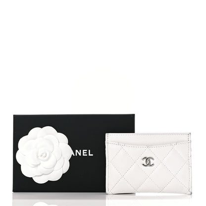 Chanel Caviar Quilted Card Holder White 22 of 22