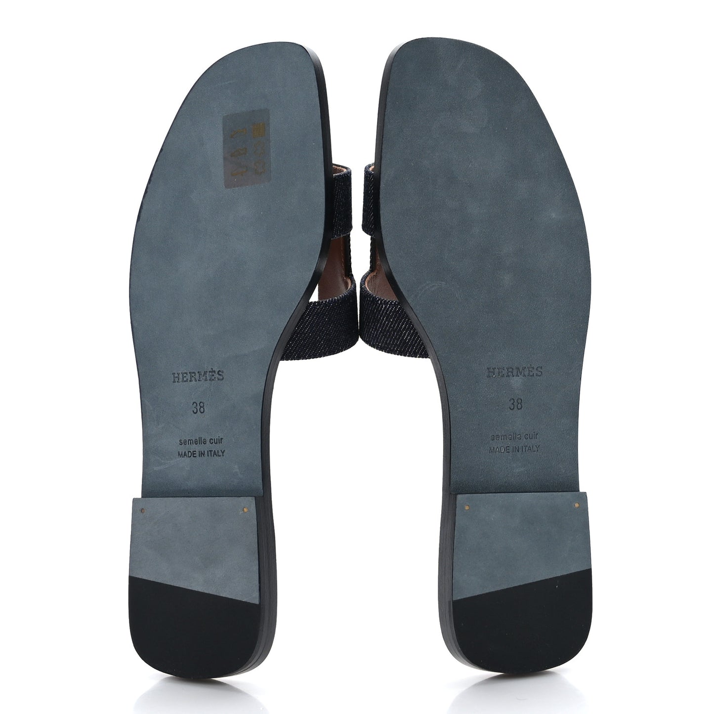 Denim Canvas Oran Sandals 38 Bleu Brut