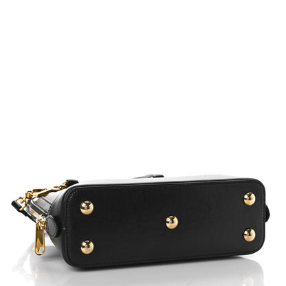 Gucci Boarded Plutone Calfskin Small Horsebit 1955 Top Handle Bag Black 4 of 8