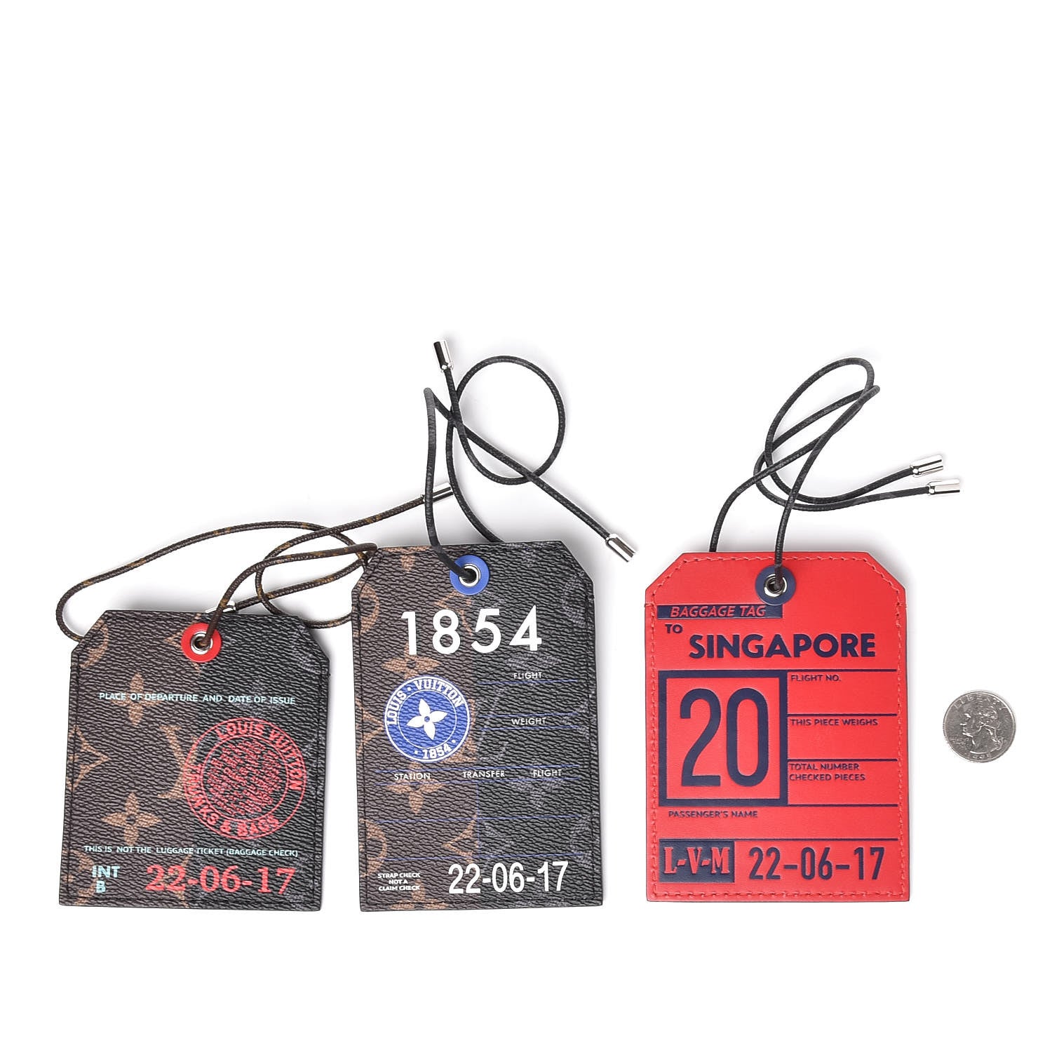 Louis Vuitton Monogram Outdoor Name Tags Set 2 of 10