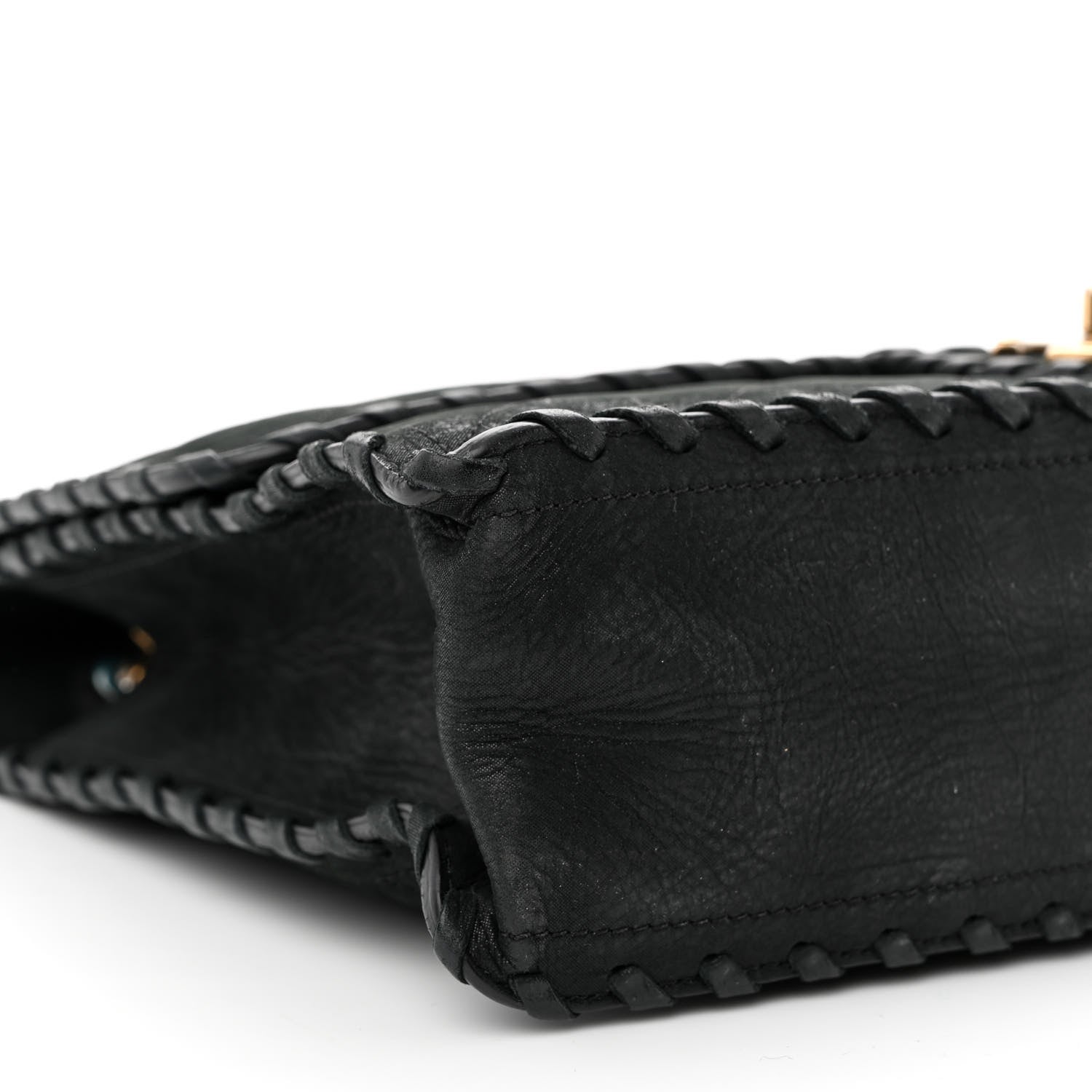 Chanel Suede Calfskin Jumbo Happy Stitch Flap Black 9 of 11
