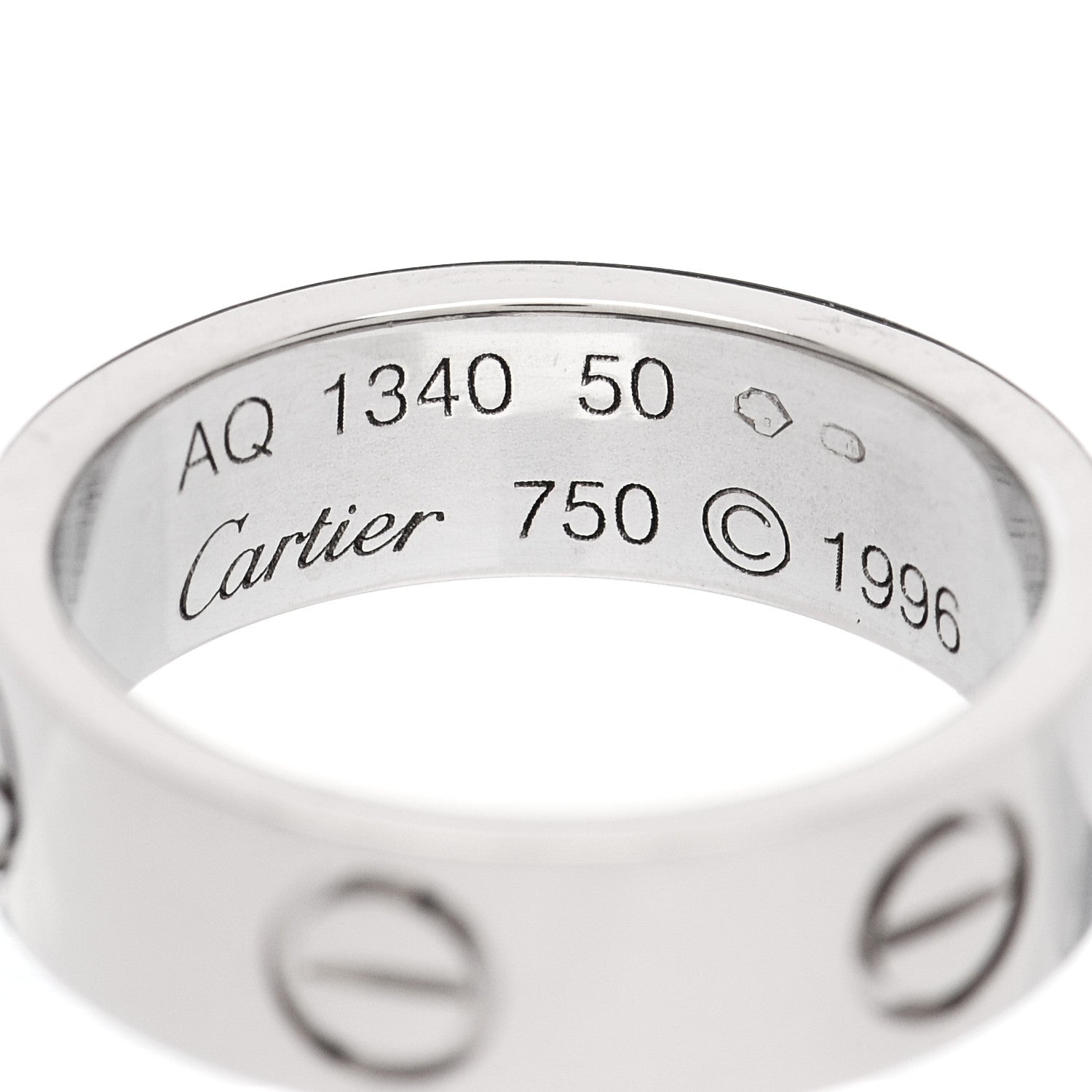 Cartier 18K White Gold 5.5mm LOVE Ring 50 5.25 3 of 3