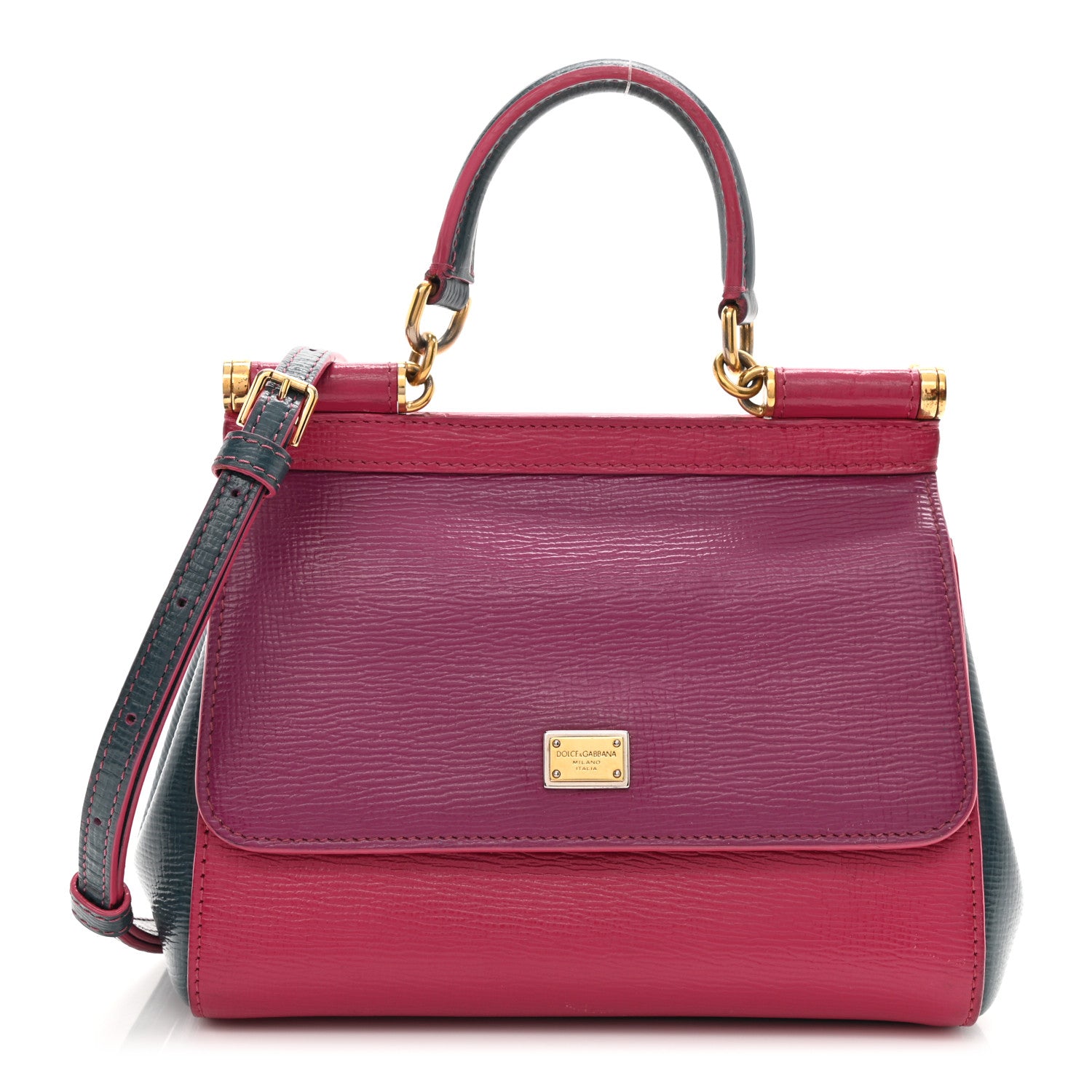 Dolce & Gabbana Dauphine Small Tricolor Miss Sicily Satchel Pink 1 of 9