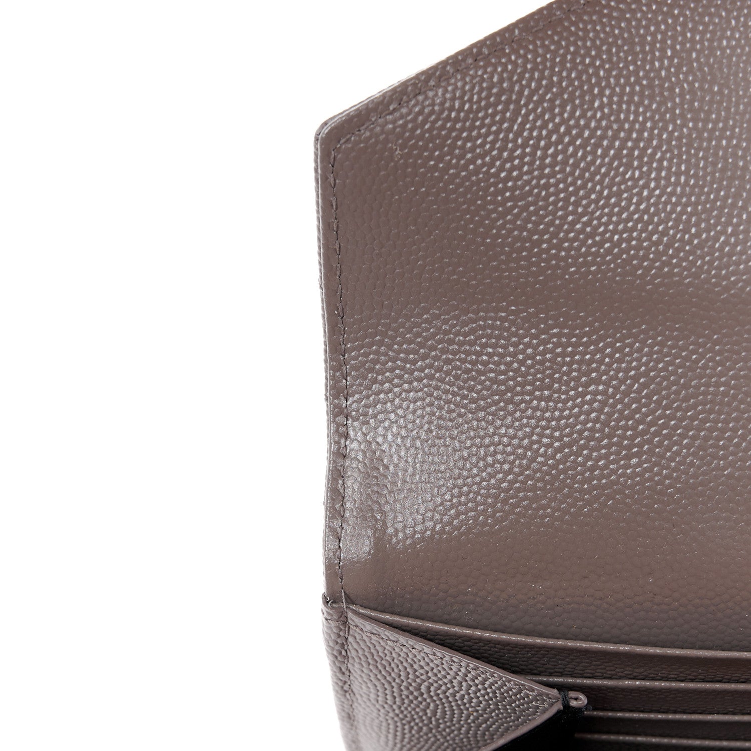 Saint Laurent Grain De Poudre Matelasse Chevron Monogram Flap Wallet Storm 12 of 15