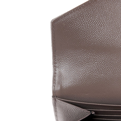 Saint Laurent Grain De Poudre Matelasse Chevron Monogram Flap Wallet Storm 12 of 15