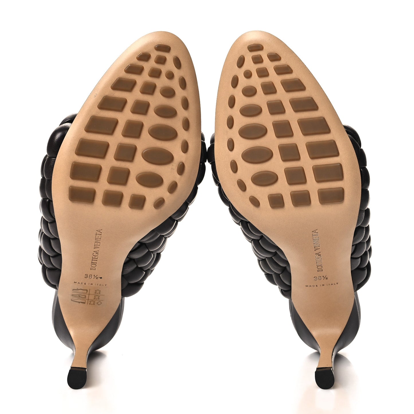 Nappa Padded Intreccio The Curve Sandals 36.5 Fondant
