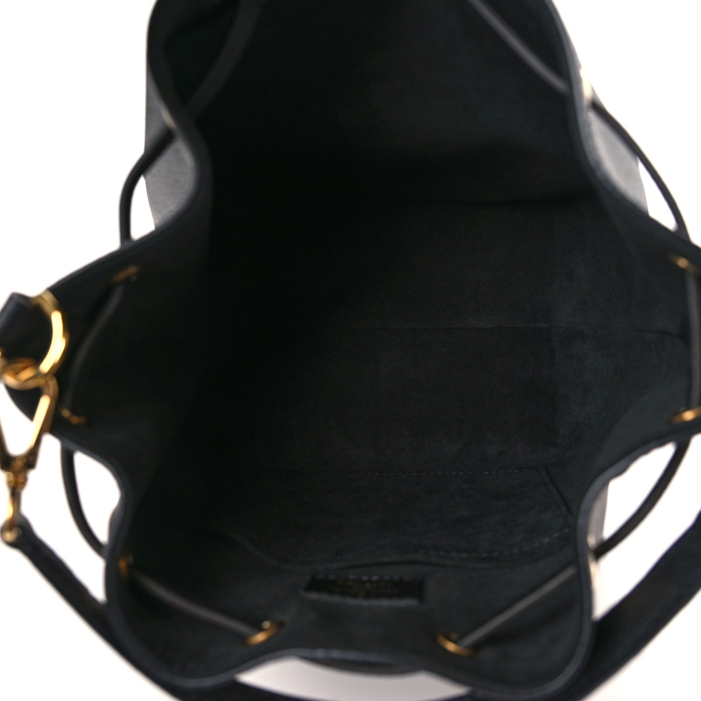 Calfskin Lockme Bucket MM Black