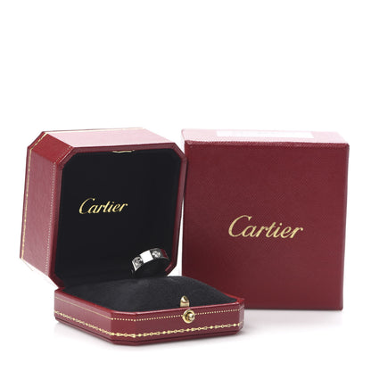 Cartier 18K White Gold 3 Diamond 5.5mm LOVE Ring 47 4 5 of 5
