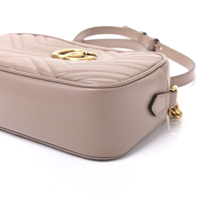 Gucci Calfskin Matelasse Small GG Marmont Chain Shoulder Bag Porcelain Rose 6 of 9