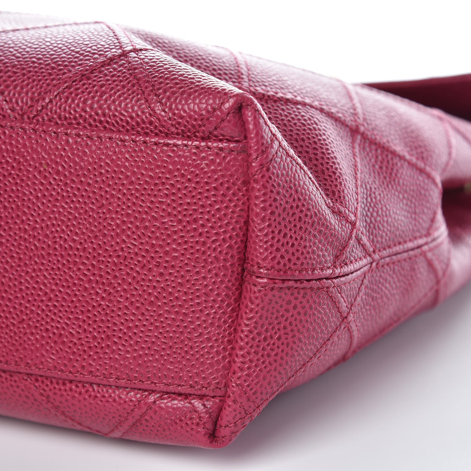 Chanel Caviar Diamond Stitched Shoulder Bag Dark Pink 9 of 15