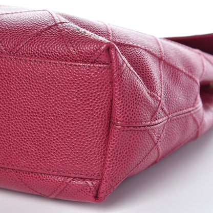 Chanel Caviar Diamond Stitched Shoulder Bag Dark Pink 9 of 15