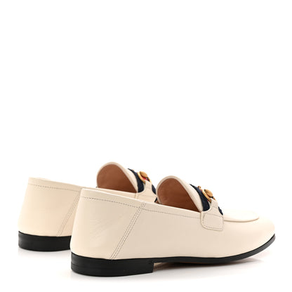 Gucci Malaga Kid Web Womens Horsebit Loafers 35 Mystic White 5 of 10