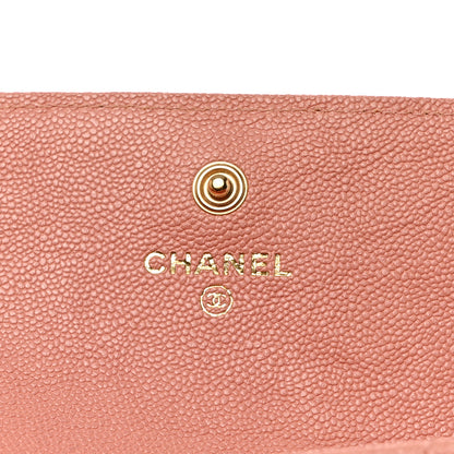Chanel Caviar Quilted Large Boy Gusset Flap Wallet Rose Claire 5 of 8