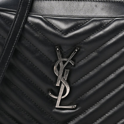 Saint Laurent Calfskin Matelasse Monogram Lou Camera Bag Black 8 of 10