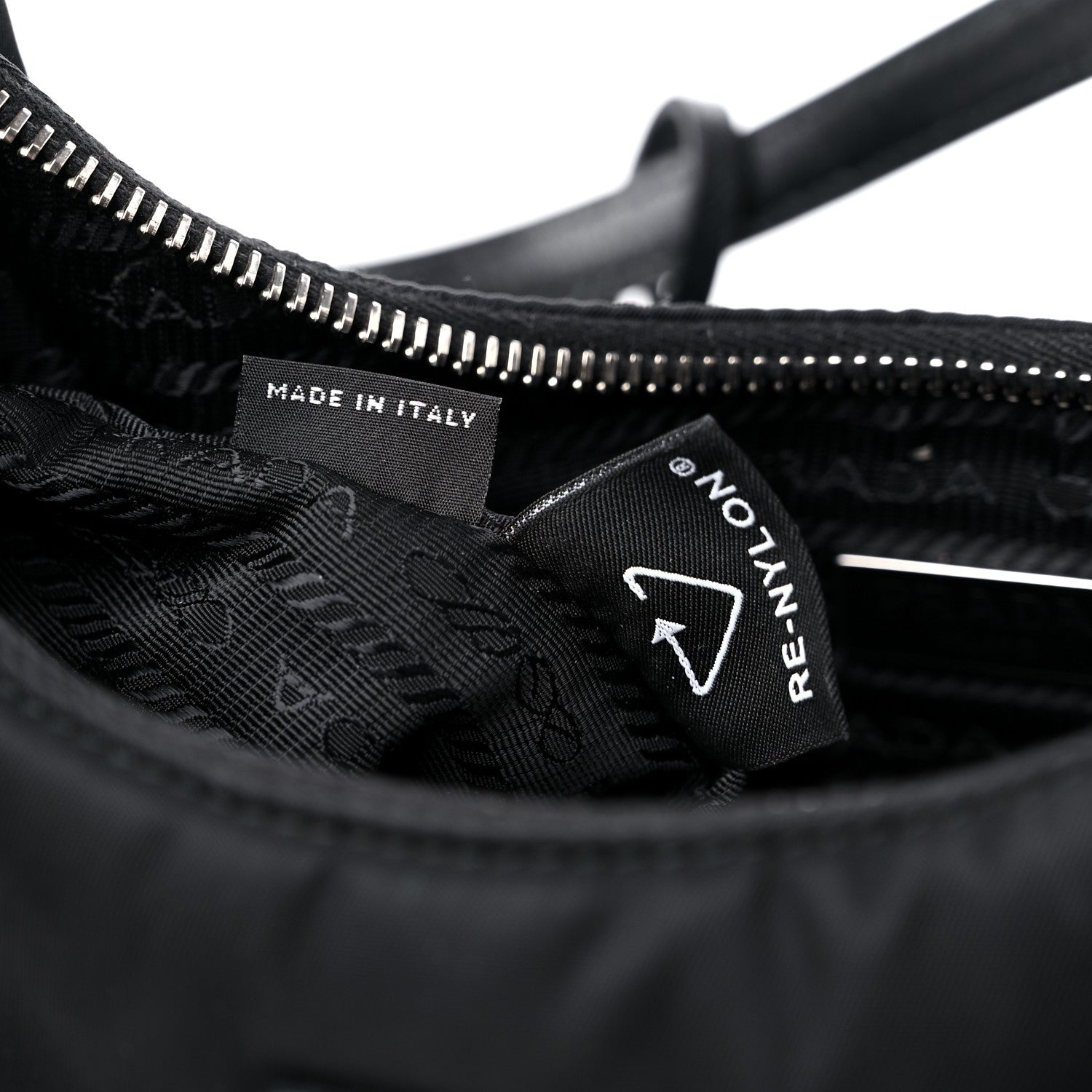 Prada Tessuto Nylon Saffiano Mini Re-Edition 2005 Bag Black 7 of 14