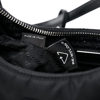 Prada Tessuto Nylon Saffiano Mini Re-Edition 2005 Bag Black 7 of 14