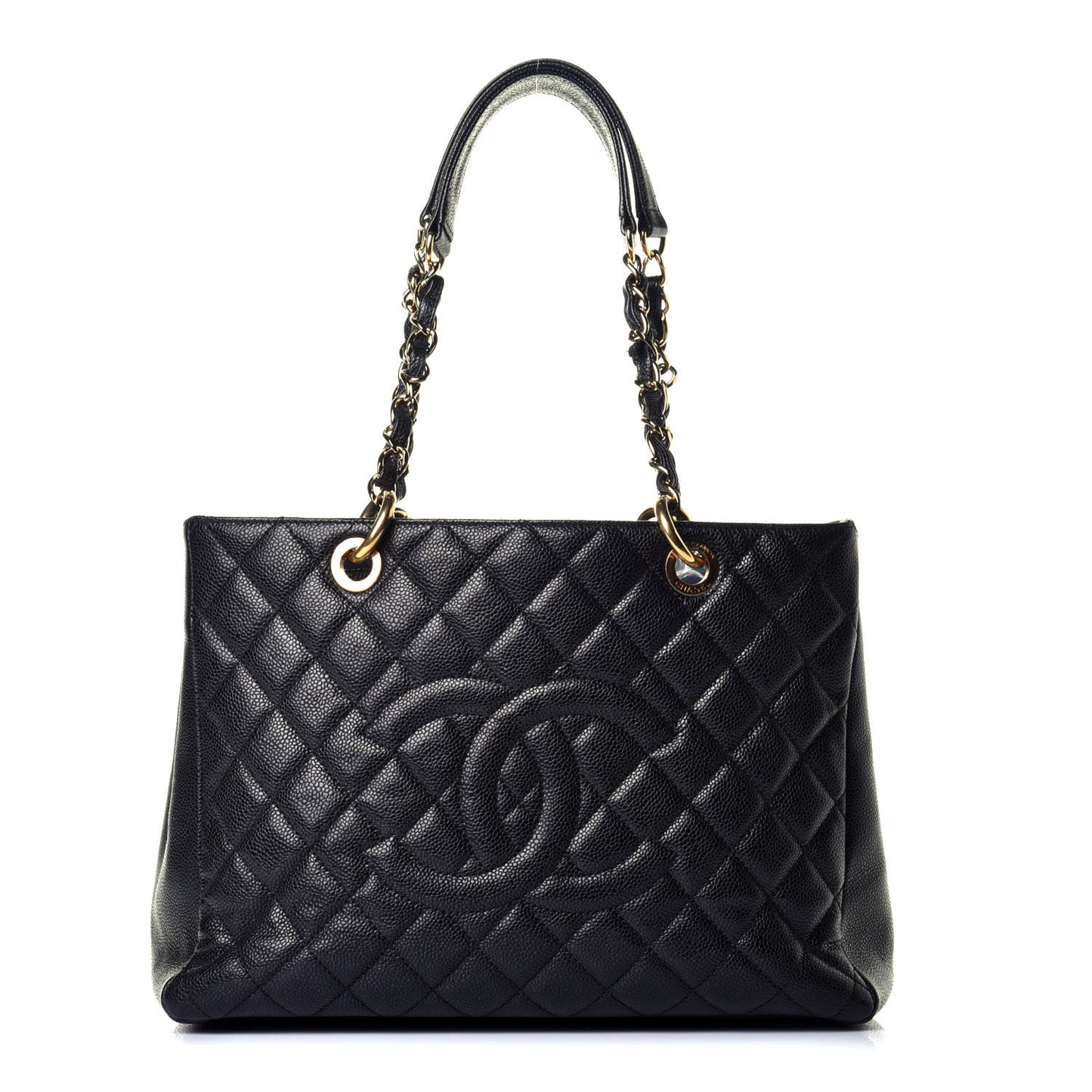 Caviar Quilted Grand Shopping Tote GST Black