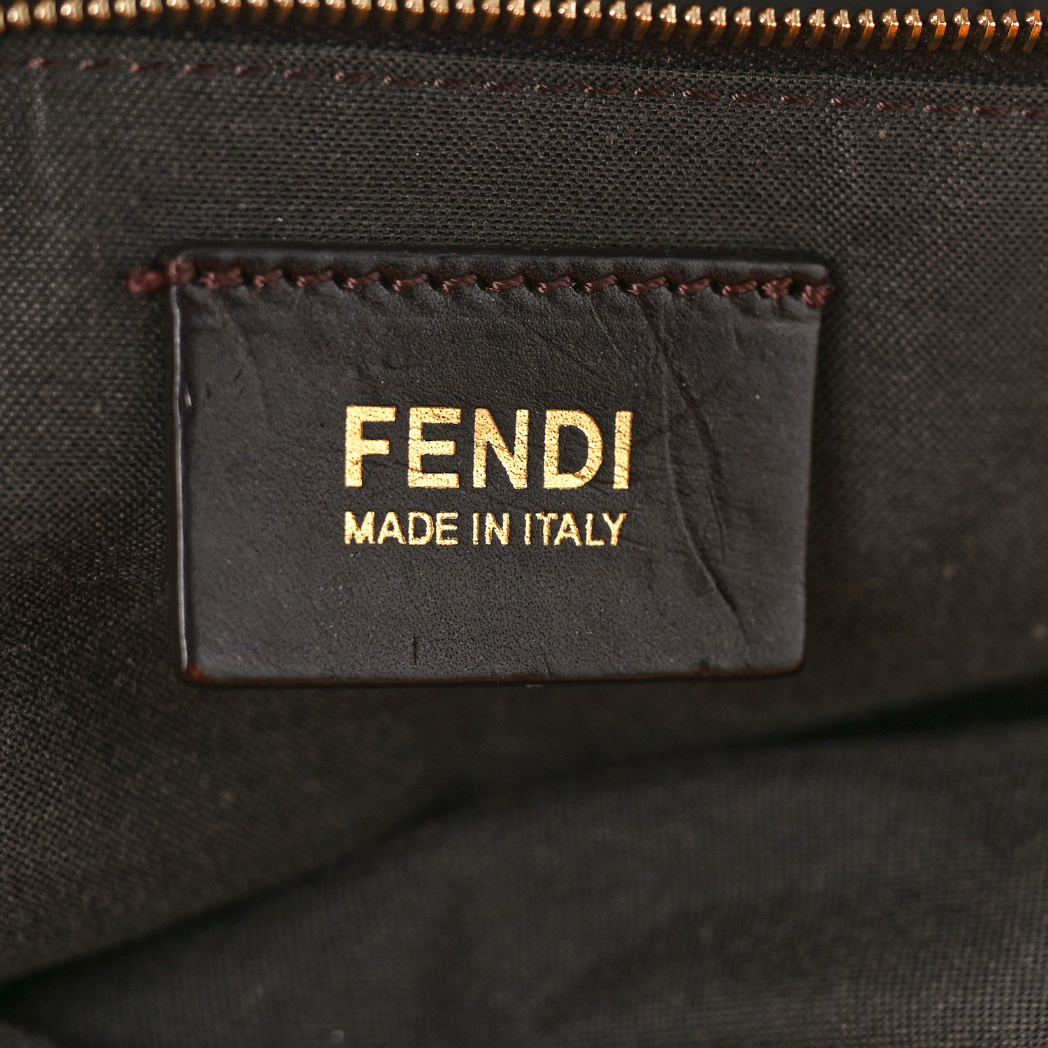 Fendi Pequin Vitello Medium Roll Tote Tobacco Yellow 6 of 11