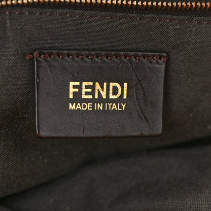 Fendi Pequin Vitello Medium Roll Tote Tobacco Yellow 6 of 11